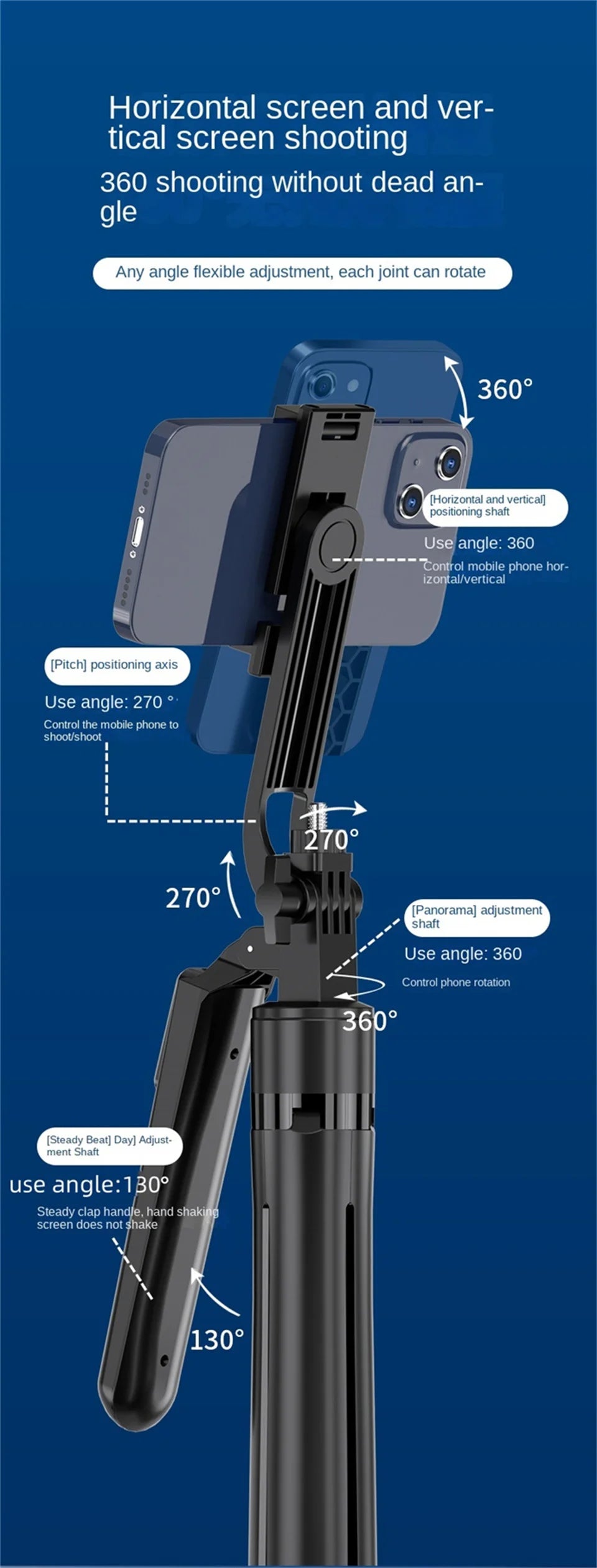 Shoppikala COOL DIER smartphone tripod stand with Bluetooth shutter and phone holder for wireless selfies and photography.