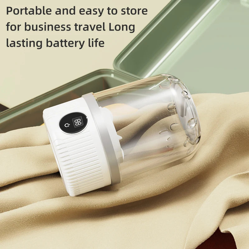 Small wireless electric washing machine by Shoppikala, ideal for underwear, socks, and pet clothes with compact design.