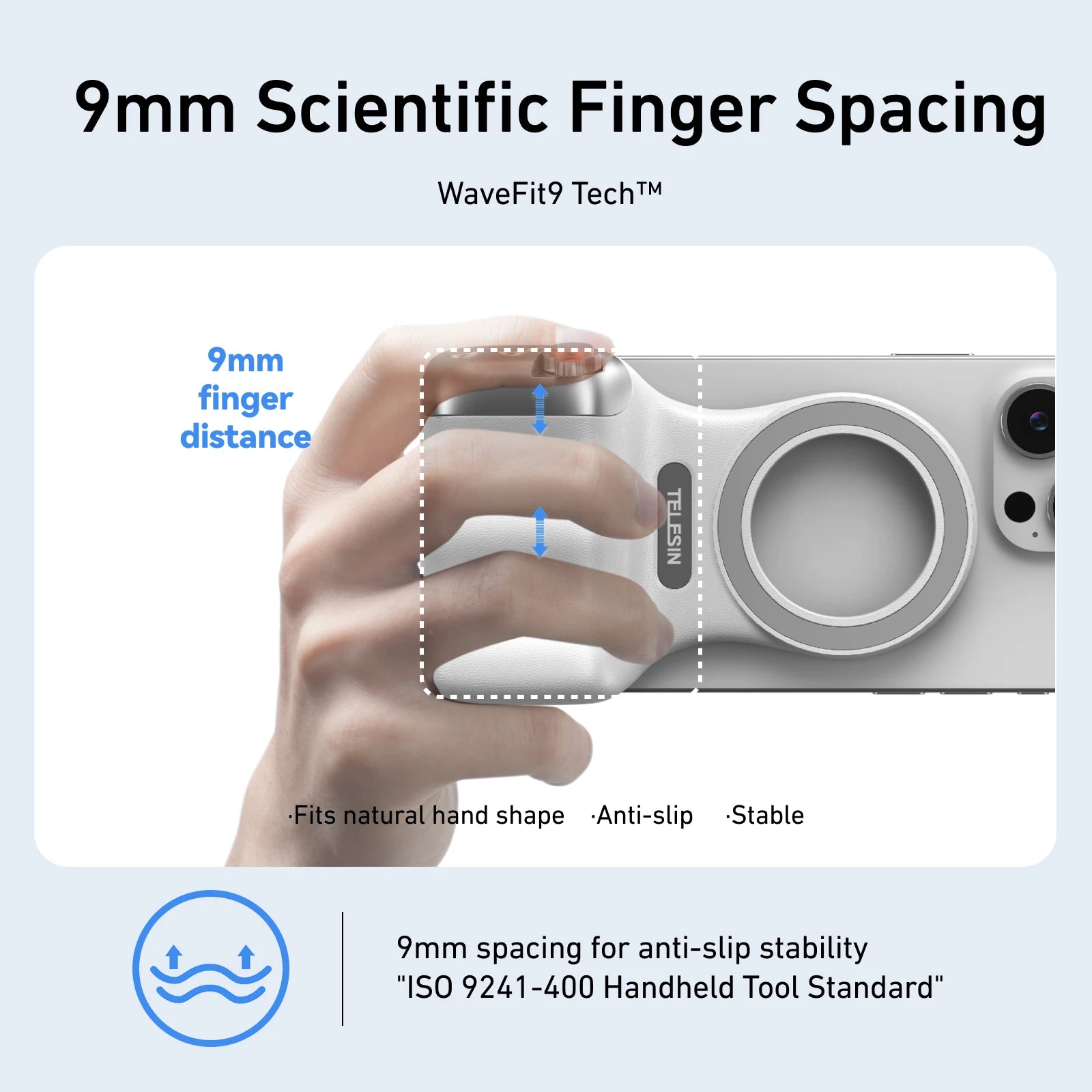Shoppikala TELESIN phone camera shoot hand grip with magnetic holder and remote control for iPhone and Android smartphones.