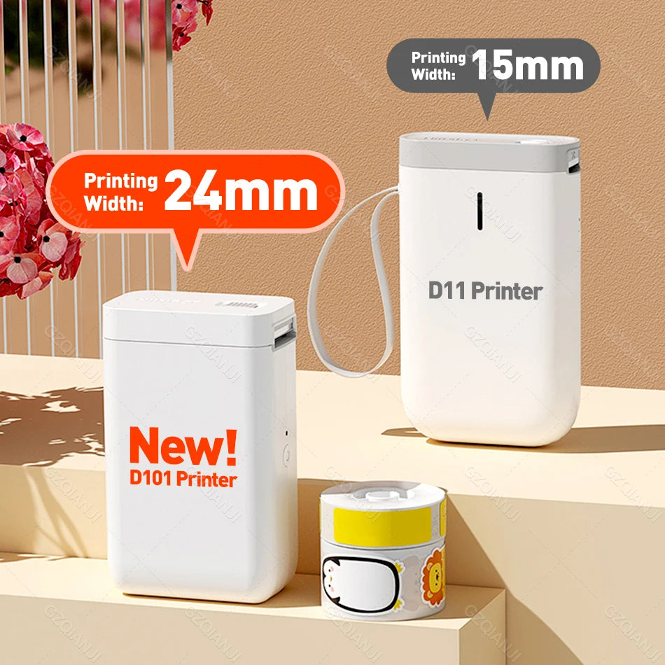 Shoppikala NiiMBOT D101 D11 D110 Plus thermal label printer with mini cable for paper and price tag printing.