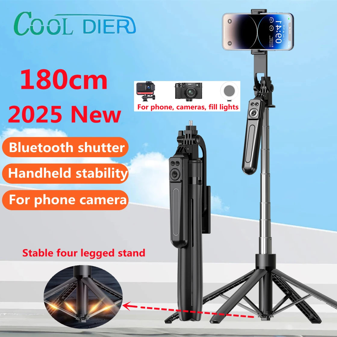 Shoppikala COOL DIER smartphone tripod with Bluetooth shutter, wireless selfie stick, phone holder, and adjustable stand.