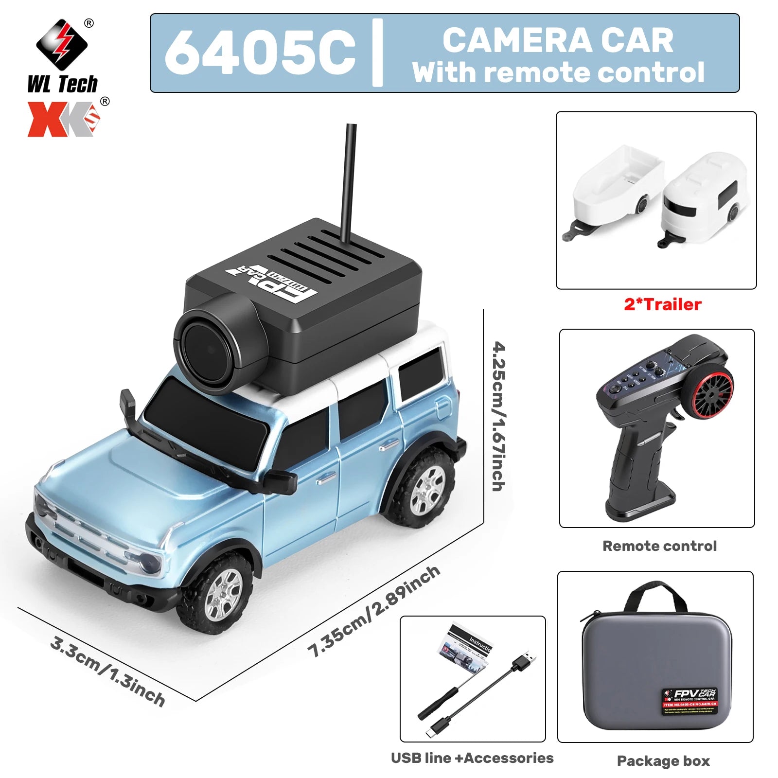 WLtoys 1/64 mini camera car with WIFI 720P FPV camera, app control, remote control, racing toy for children, model 6405 6406