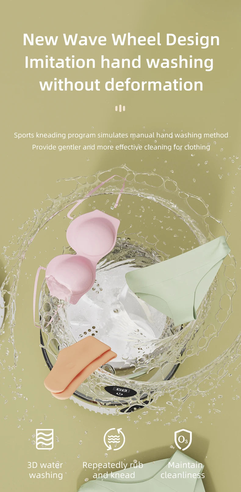 Small wireless electric washing cup by Shoppikala for underwear, socks, and pet clothes, ideal for compact household laundry.