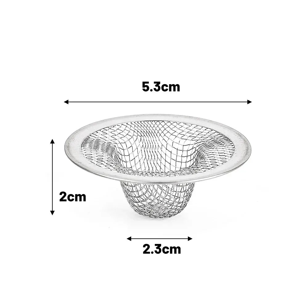 Stainless steel kitchen sink drain strainer by shoppikala with mesh filter for hair and debris in bathroom or kitchen sinks