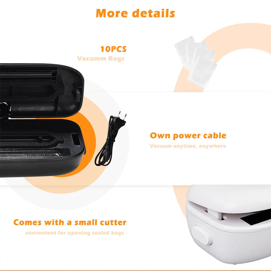 Shoppikala electric food vacuum sealer machine with vacuum bags for preserving freshness and sealing food efficiently.