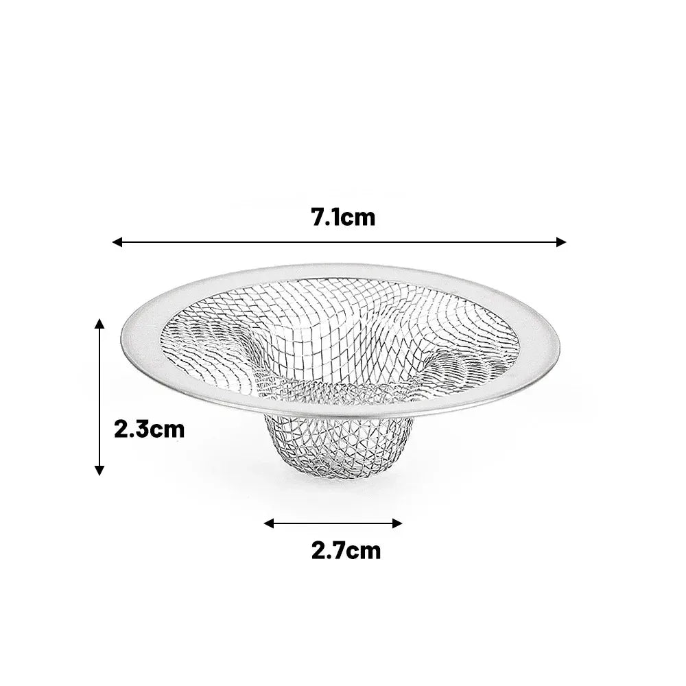 Stainless steel kitchen sink filter and strainer for bathroom drain, hair and waste removal, durable mesh sewer drain cover by shoppikala