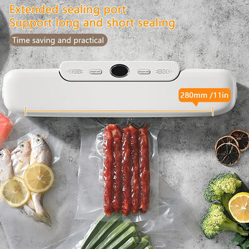 Shoppikala electric food vacuum sealer machine with vacuum bags for preserving food freshness and storage.