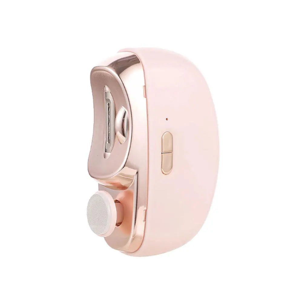 Shoppikala 2-in-1 electric nail tool with USB charging, includes nail clipper and polisher for adult and kids' fingernails and toenails.
