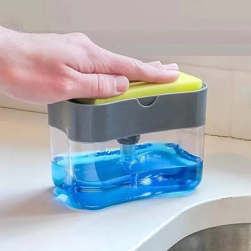 Shoppikala automatic soap dispenser bottle for liquid dish soap and detergent with 380ml capacity and manual pump.