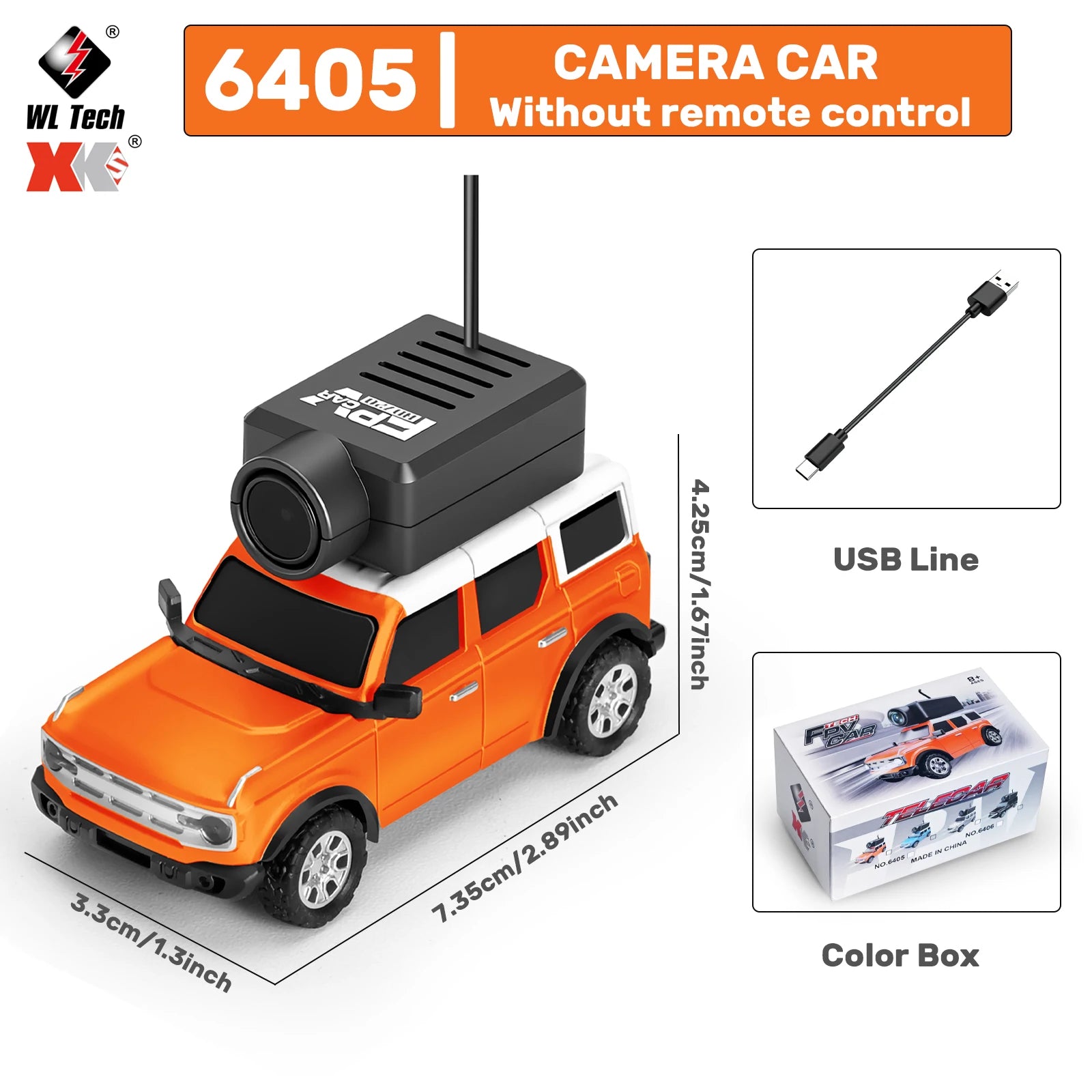 WLtoys 1/64 mini camera car with WIFI 720P FPV camera, app control, remote control, racing toy for children