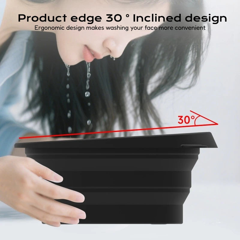 Shoppikala collapsible silicone face ice bath tray for cold facial therapy, portable cryo skin tool for reducing puffiness.