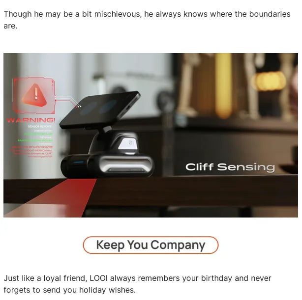 Shoppikala Looi robot smartphone with large model, voice dialogue, visual recognition, and interactive smart toy features.