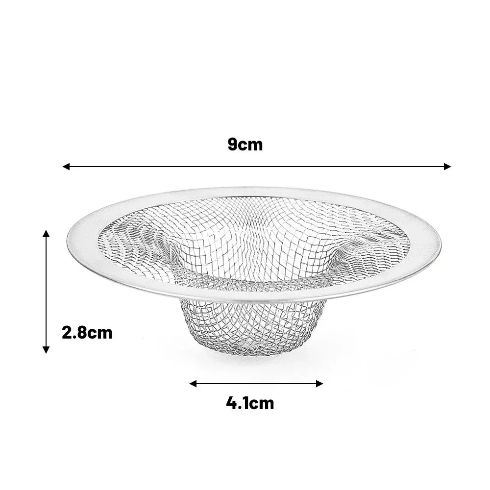 Stainless steel kitchen sink drain strainer by shoppikala with mesh filter for hair and debris in bathroom or kitchen drains