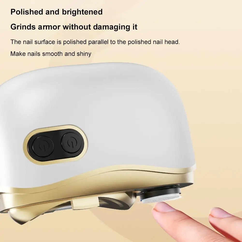 Shoppikala 2-in-1 electric nail tool with USB charging, nail clipper and polisher for adults and kids, rechargeable nail cutter.
