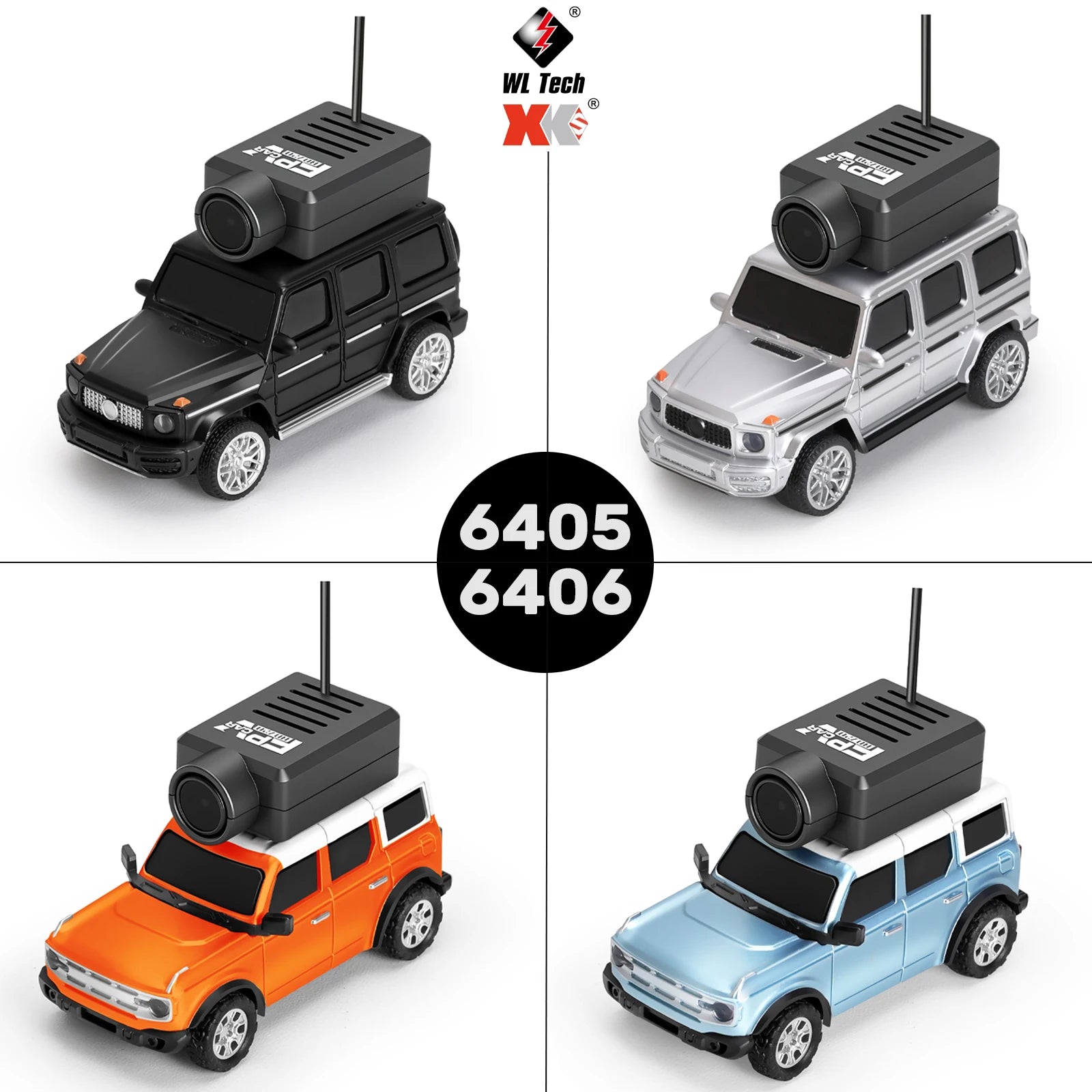 WLtoys 1/64 mini camera car with WIFI 720P FPV camera, remote control, and app control, toy racing vehicle for children