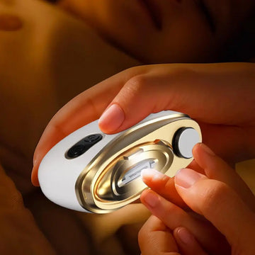 Shoppikala 2-in-1 electric nail tool with USB charging, nail clipper and polisher for adult and kids fingernails and toenails.