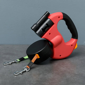 Shoppikala one to two dog traction rope with 360° rotating anti-entanglement design for small and medium to large dogs.
