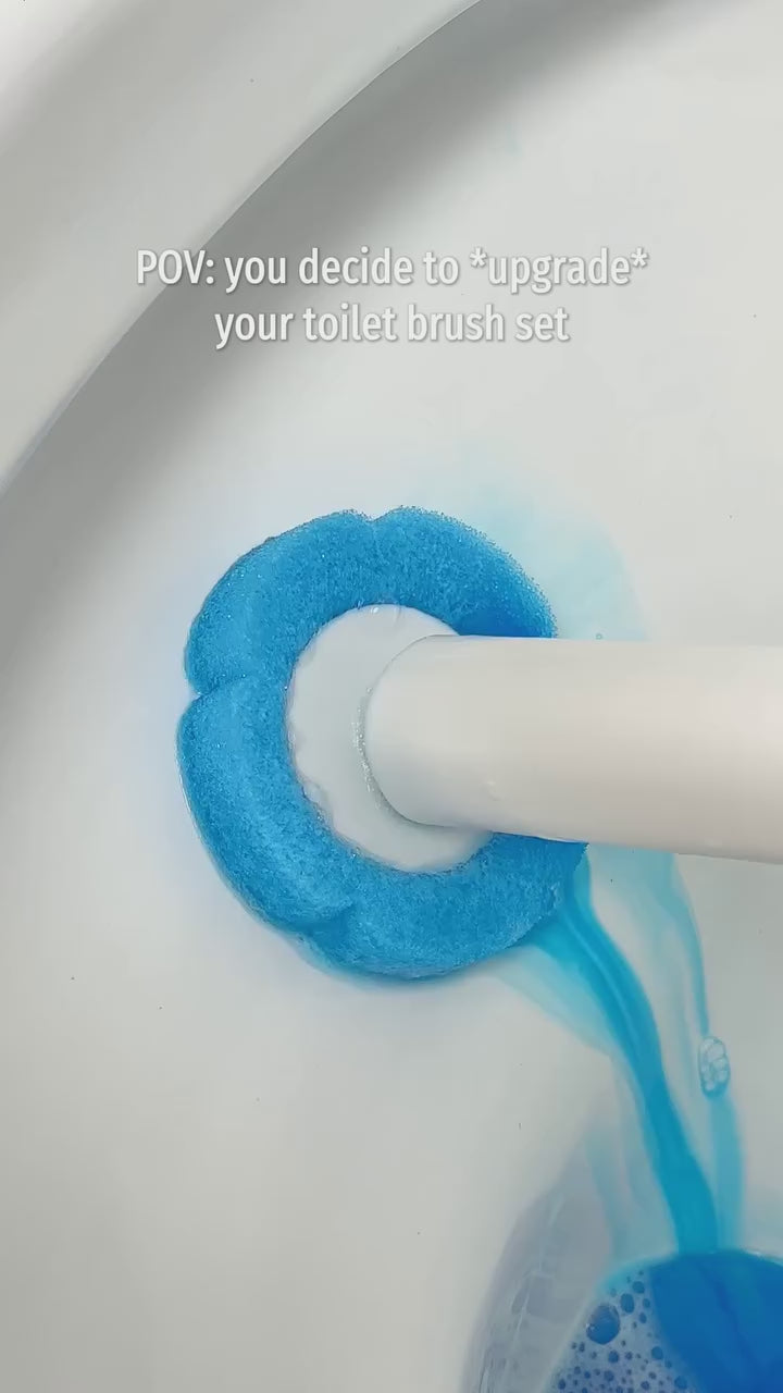 Disposable Toilet Brush with Replacement Heads Long Handle